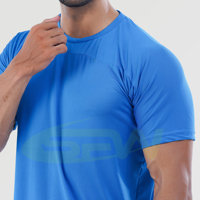Erkek CrossFit Antrenman Tişörtü Slim Fit Kısa Kollu Yuvarlak Yaka Spandeks/Polyester Kumaş Süblimasyon Baskılı Hızlı Kuruyan Harfli