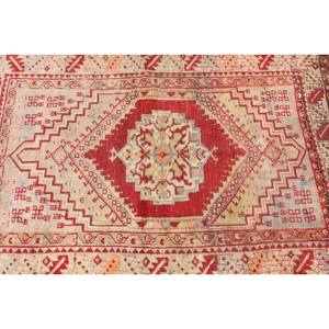 Traditional Turkish <b>Rug</b> Red Beige 3.4 X 5.4 ft Large Area Wool Fur Abstract Pattern 10mm <b>Thickness</b> Latex Backing for Hallway - Product Image 5