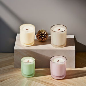 Frasco de Vidrio de Borosilicato de Doble Pared para Velas Aromáticas con Impresión por Pulverización para el Día de San Valentín y Uso en el Patio - Product Image 2