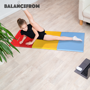 Tappetino Pieghevole per Esercizi BalanceFrom GoGym Fitness 6x2ft a 3 Pannelli con Maniglie, Tappetini Multiuso per Palestra - Product Image 6