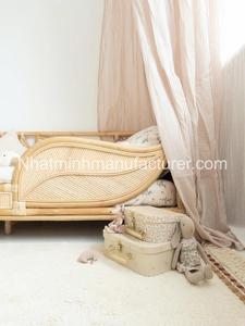 Meubles de chambre d'enfant en rotin naturel, avec motifs de feuilles, en gros. Lits pour enfants âgés de 1 à 10 ans. - Product Image 3
