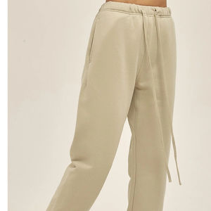 2025 nouvelle rue Plus décontracté jambe droite pantalon large léger polaire lâche cordon taille moyenne plat OEM Service disponible - Product Image 1