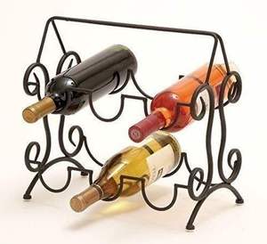 Porte-bouteilles de vin en métal noir moderne et durable pour bar, hôtel, restaurant, accessoires, porte-bouteilles de champagne multiple, porte-bouteilles de vin - Product Image 1