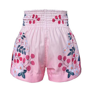 Pantalon de boxe thaïlandaise et MMA pour femme, haute qualité, écologique, à faible MOQ, avec impression numérique, taille élastique, séchage rapide et respirant - Product Image 2