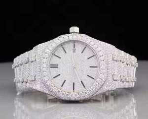 Luxury VVS Moissanite Quartz Business Hip Hop <b>Watch</b> with Durable Stainless Steel Band and Glass Dial - Product Image 1