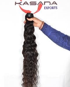 100% paquet vietnamien cheveux de couleur naturelle brute femmes noires pas cher en gros machine double trame extensions de cheveux humains à ondes profondes - Product Image 5