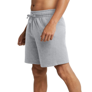 Short uni pour hommes Vêtements de sport d'entraînement Short de survêtement personnalisé en coton de couleur unie Short brodé en 3D en molleton pour hommes - Product Image 3