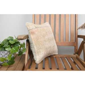 หมอนผ้าวูลปักลายเบจและวินเทจพิมพ์ลายดอกไม้ชนบทขนาด14x14นิ้วสุดหรู - Product Image 2