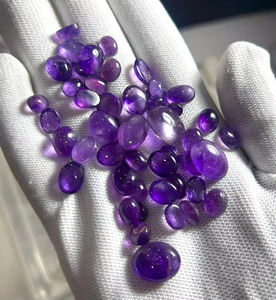 Haute qualité petit ovale naturel améthyste Cabochon haut de gamme poli pierre précieuse en vrac en gros Lot cadeau parfait - Product Image 3