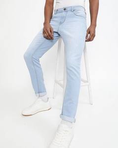 กางเกงยีนส์เอวกลางแบบลำลองผ้าอ๊อกซ์ฟอร์ดระบายอากาศได้ดีสำหรับผู้ชายออกแบบได้ตามต้องการ - Product Image 5