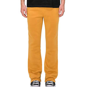 Pantalones de chándal acampanados Cintura con cordón Logotipo personalizado Tela de algodón Transpirable Peso pesado Pantalones de chándal Acampanados para hombres - Product Image 1