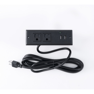 Pince d'alimentation encastrée à double port USB la plus vendue avec prise US Standard en couleurs noir et blanc fabriquée au Vietnam - Product Image 3