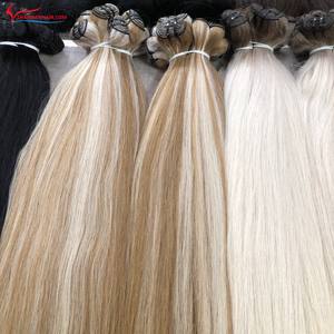 Extensiones de cabello humano virgen Remy 100%, extensiones de cabello vietnamita crudo con paquete de cabello dibujado doble de todos los colores - Product Image 3
