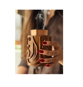 Quemador clásico-Mini Incienso árabe mosaico de madera Quemador de incienso para Oud - Product Image 1