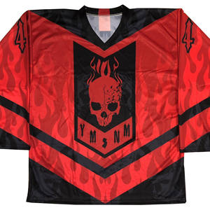 Jersey de Hockey sobre Hielo Sublimado con Nombre/Números Cosidos para Jóvenes, Precio al por Mayor, 100% Poliéster Transpirable, Cuello en V, para Adultos - Product Image 6