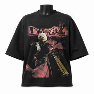 Camiseta Oversize Gráfica Personalizada para Mujer, Estilo Urbano, Vintage, Negra, Informal - Product Image 1