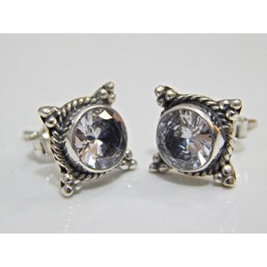 Pendiente de Plata de Ley 925 de circón natural, joyería Vintage hecha a mano, piedras preciosas para niñas y mujeres, artículo de regalo - Product Image 2