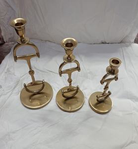 Soporte de vela de pilar con broca de caballo dorado para candelero, decoración de mesa para fiestas de boda, portavelas decorativo, estilo ecuestre - Product Image 3