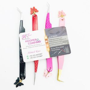 Pince à cils papillon rose personnalisée nouveauté choix chauds durable meilleures offres pince à épiler pour extension de cils pince à épiler vison - Product Image 5