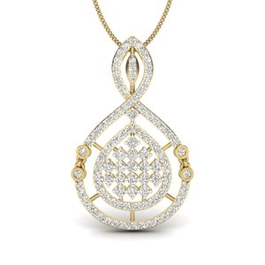 Ishi Diamonds Or 14k 1.13 Carat Pendentif en diamant cultivé en laboratoire Charme élégant pour filles et femmes - Product Image 1