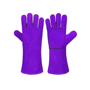 Guantes de soldadura de cuero de vaca largos y cortos de bajo precio Guantes de soldadura de cuero de vaca en diferentes tamaños y colores - Product Image 1