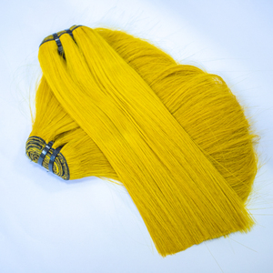 วิกผมคนวาดสองชั้นสำหรับผู้หญิงผิวดำ,ผมต่อแบบเวียดนามสีเหลืองไม่พันกันไม่หลุดร่วง - Product Image 5