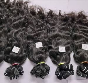 Extensiones de cabello humano indio, mechones de pelo ondulado sin procesar - Product Image 3