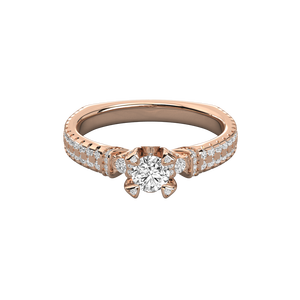 Anillo Solitario de Oro de 14K para Mujer con Diamante Cultivado en Laboratorio - Product Image 6
