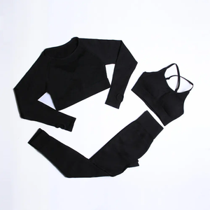 Conjunto ชุดออกกำลังกาย3ชิ้นระบายอากาศได้ดีสำหรับผู้หญิงชุดออกกำลังกาย - Product Image 6