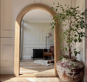 <span class=keywords><strong>Espejo</strong></span> <span class=keywords><strong>de</strong></span> Pie Minimalista Popular RAINHOU con Marco Arqueado <span class=keywords><strong>de</strong></span> Madera para Dormitorio <span class=keywords><strong>de</strong></span> Estilo Zen y Decoración <span class=keywords><strong>de</strong></span> Sala <span class=keywords><strong>de</strong></span> Estar Boho - Product Image 1