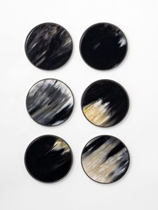 Dessous de verre en corne de buffle antique de la meilleure qualité pour les sous-verres en corne de restaurant à la maison avec la couleur et la forme naturelles de la corne au mieux polies - Product Image 6