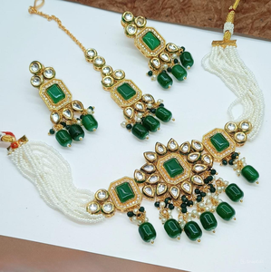 Indian Traditional Ethnic Gold Plated Copper Bridal Wedding Jewelry <b>Set</b> for Women Party & Engagement <b>Earrings</b> <b>and</b> <b>Necklace</b> <b>Set</b> - Product Image 1