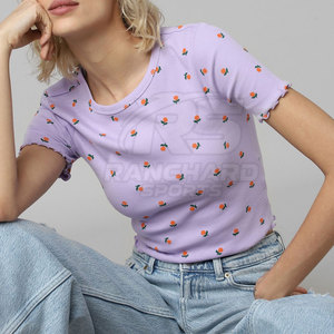 Crop top pour femme en coton, séchage rapide, design personnalisé, nouvelle arrivée, manches courtes, crop top pour femme - Product Image 5