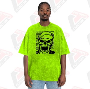 Camiseta elegante con lavado ácido para mujer, apliques ecológicos personalizados con cuentas, tela vaquera de pana suave, diseño cómodo a la moda para - Product Image 1