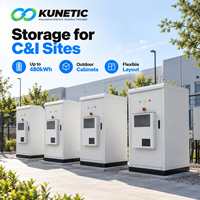 Système de stockage d'énergie KUNETIC 480 kWh LiFePO4 pour applications commerciales et industrielles, armoire extérieure BESS, usine OEM ODM