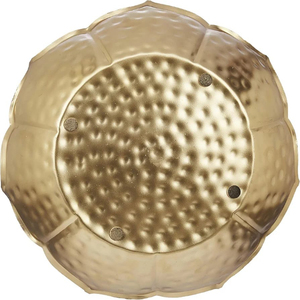 Solimo เชิงเทียนโลหะเคลือบเงาสีทองพร้อมชามดอกบัว Urli เทียนคริสต์มาสแบบลอยน้ำดอกไม้ตกแต่งสีทอง - Product Image 4