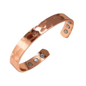 Top Trending Structured <b>Copper</b> Magnetic Bracelets for Unisex Hammered Designed Fashionable Jewelry for Birthday <b>Gift</b> - Product Image 1