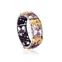 Nouveauté Bracelet de travail deux tons éléphant pour femmes bijoux de mariage Rajwadi Kada ouvrable pour femmes et filles