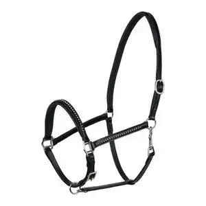 Diamond Leather Halter is ideal for the show grounds or whenever you want your horse to look his best. Luxurious leather