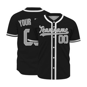 Camiseta de béisbol de talla grande personalizada para hombre, uniforme deportivo transpirable con nombre y número de equipo impresos, servicio OEM disponible - Product Image 2