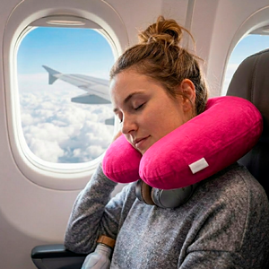 Cuscino da Viaggio a U con Ricamo, Supporto per il Collo in Memory Foam a Lento Ritorno, Comodo per Viaggi e Pausa Pranzo in Ufficio - Product Image 6