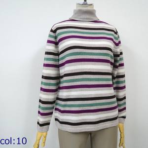 Pull d'hiver élégant et tendance à col roulé importé en vrac pour femmes, manches longues, design OEM décontracté - Product Image 5