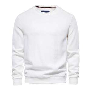 Sweat-shirts pour hommes de couleur rose unie, design personnalisé, tissu 100% coton, col rond, pull-over, sweat-shirts pour hommes pour l'hiver - Product Image 5