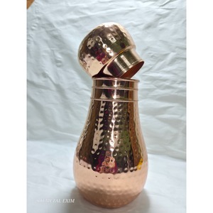 ชุดแก้วน้ำทองแดงตีลาย-ชุดขวดน้ำ - Product Image 1