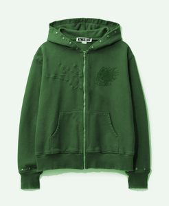 Sweat à capuche Streetwear personnalisé de haute qualité pour hommes Vintage Double couche lavage à l'acide soleil délavé en détresse soleil délavé à capuche en détresse - Product Image 5