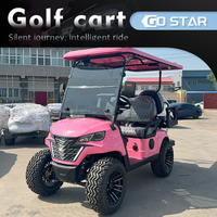 Voiturette de golf électrique 2+2 places avec toit et phares LED 72V/48V pour usage en club de campagne et hôtel