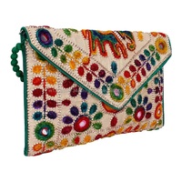 Sacs à bandoulière en coton brodé faits à la main en Inde, pochettes pour femmes, cadeaux de remerciement pour Diwali, mariages et fêtes