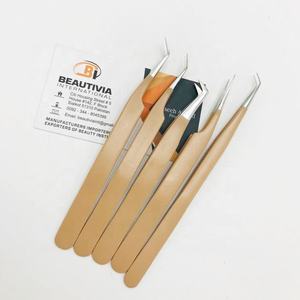 Herramienta de extensiones de pestañas de etiqueta privada personalizable profesional pinzas de acero inoxidable sostenibles punta puntiaguda de agarre fuerte - Product Image 2