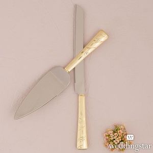 Elegante Servidor de pasteles de metal con mango Premium diseñado para mesas de postres recepciones de bodas cenas de lujo - Product Image 5