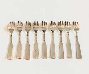9 Pcs Fork Set Wedding Cutlery Serving Flatware <b>Grey</b> <b>Mirrored</b> Stainless Steel Fast Food Fork Spoon Best for Special Occasions - Product Image 4